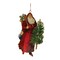 Melrose Santa Claus with Tree Christmas Ornaments - 8.5" - Red and Green - 6ct